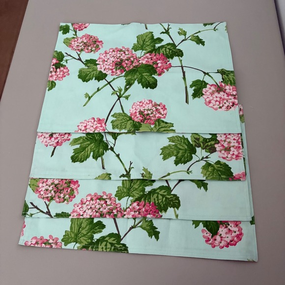 Lauren Ralph Lauren Hydrangea Floral Placemats Set of 4, Cotton 14x9 - Picture 5 of 5